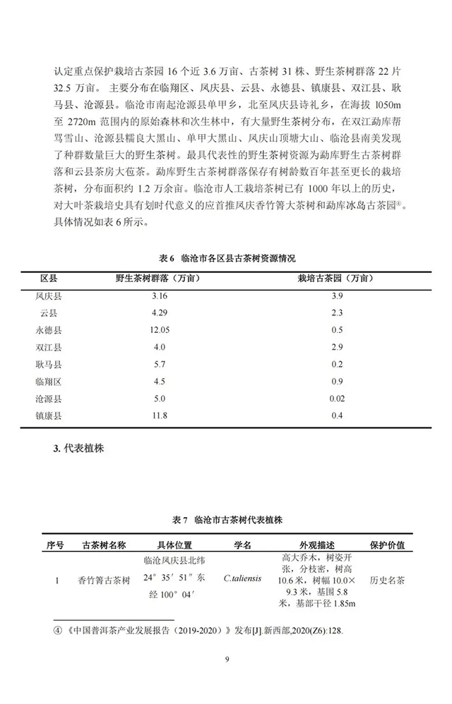 中国古茶树资源